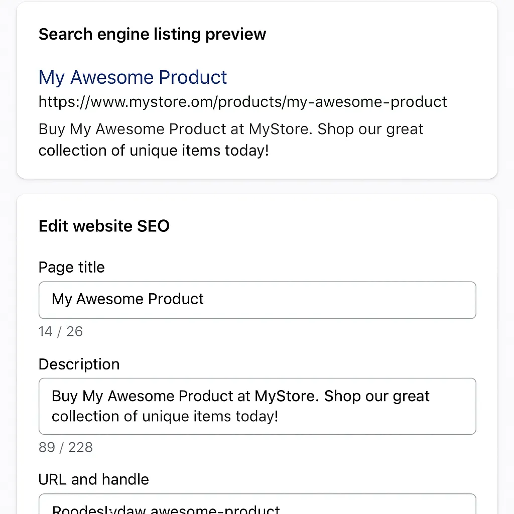 SEO Optimization on Shopify
