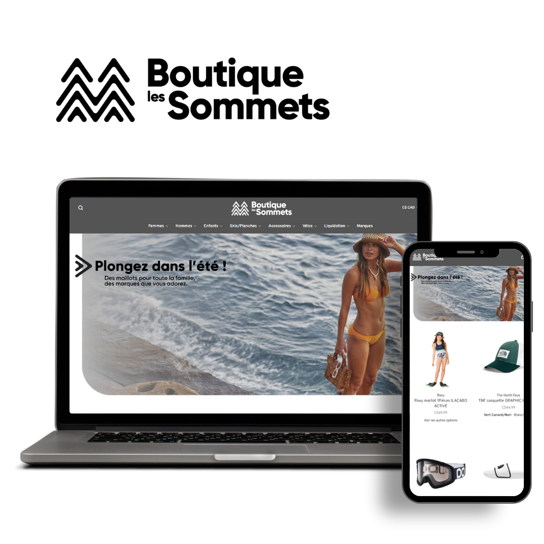 image of website on a laptop