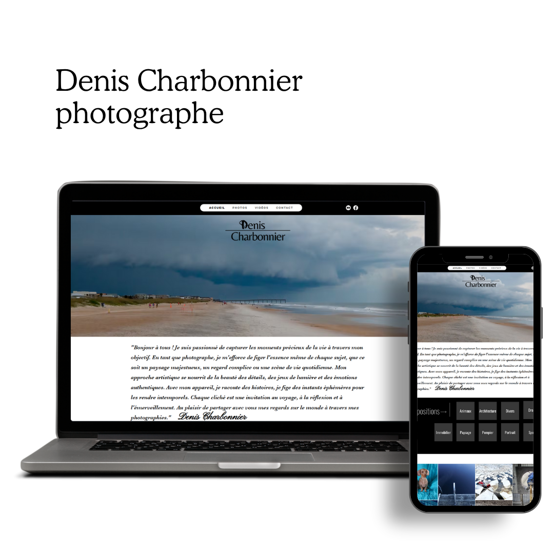 image of website on a laptop