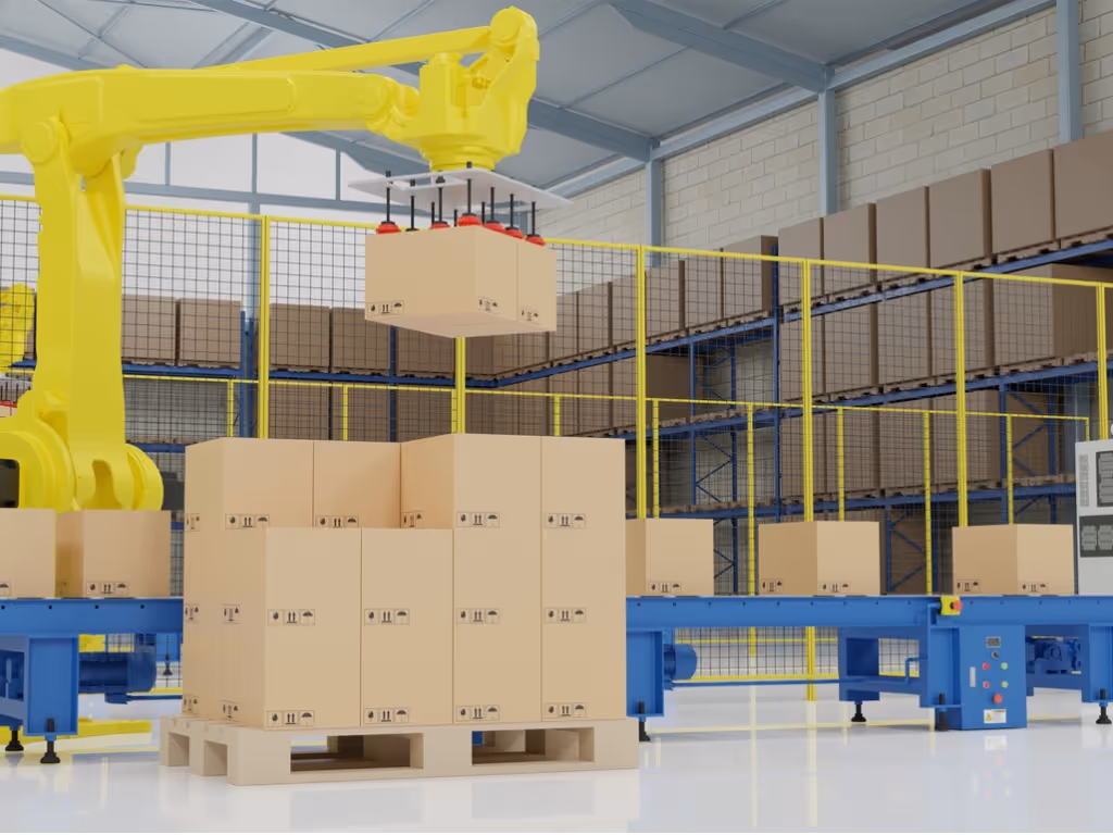Graphic of palletizing robot