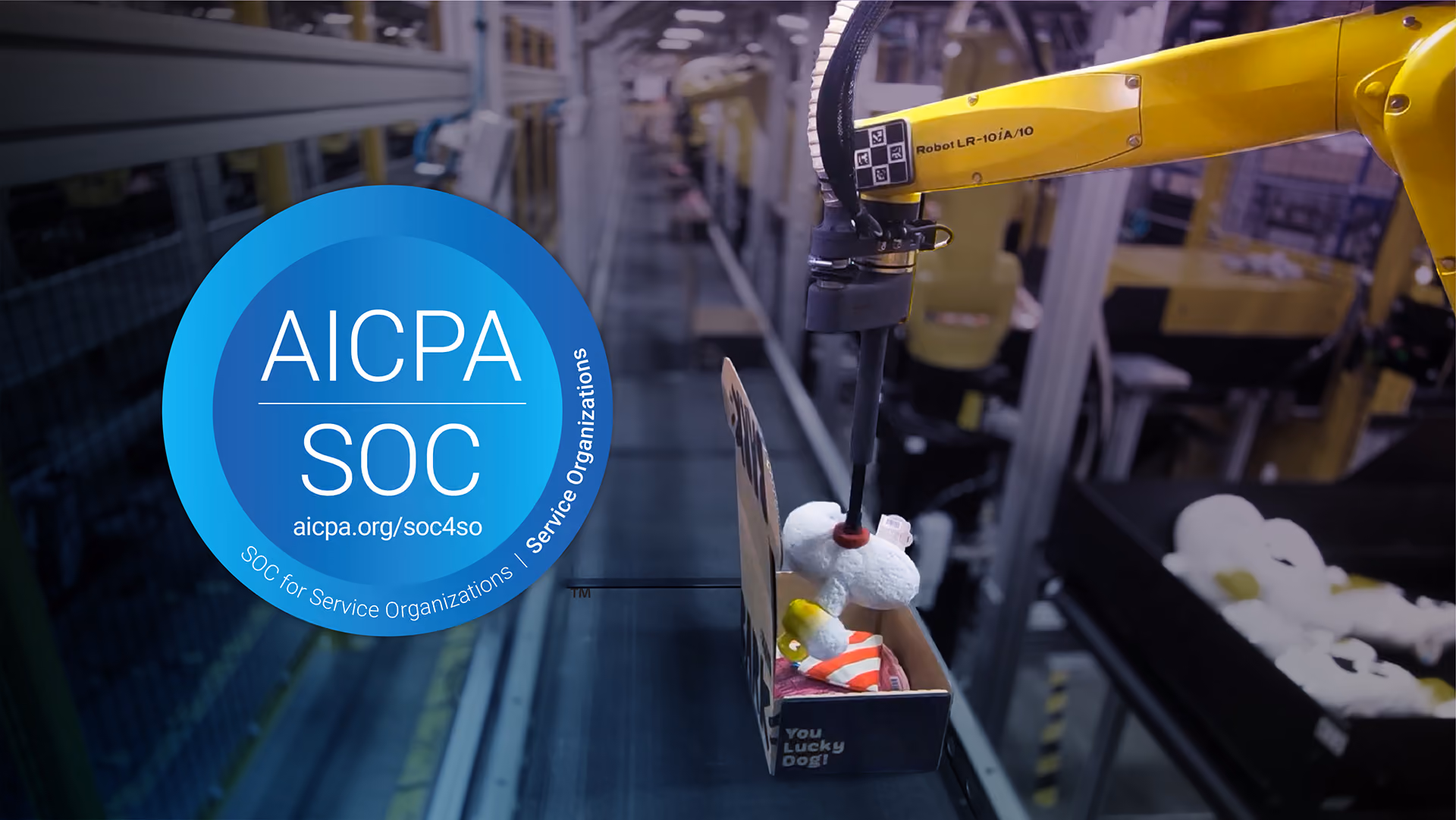 OSARO Robotic Kitting System image with AICPA logo.