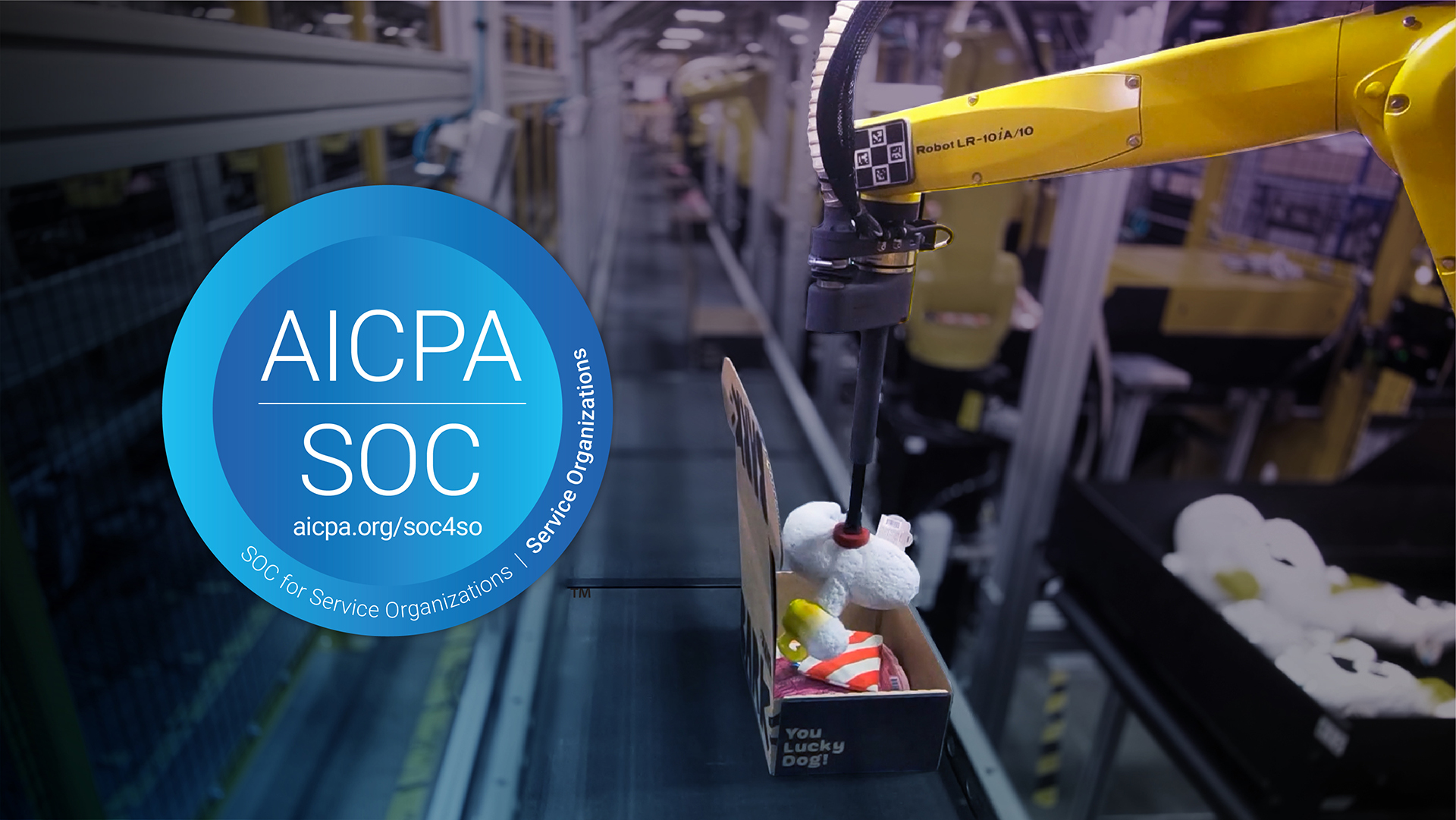OSARO Robotic Kitting System image with AICPA logo.