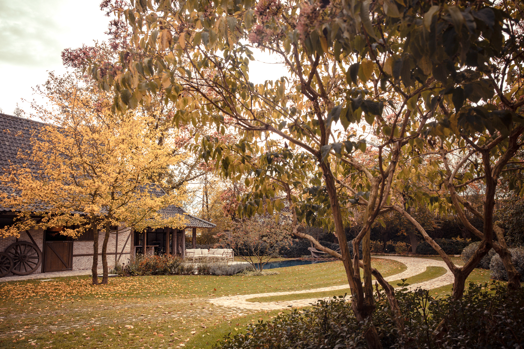 Onze belevingstuin in de herfst