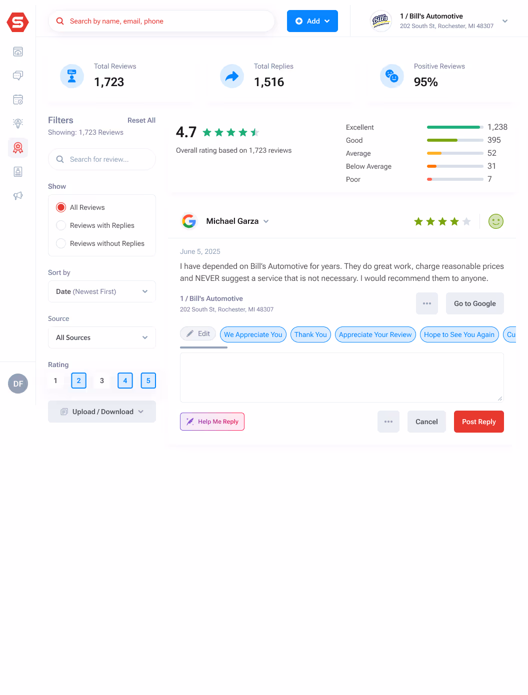 Steer Review Management