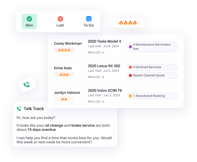 Task management for auto shops