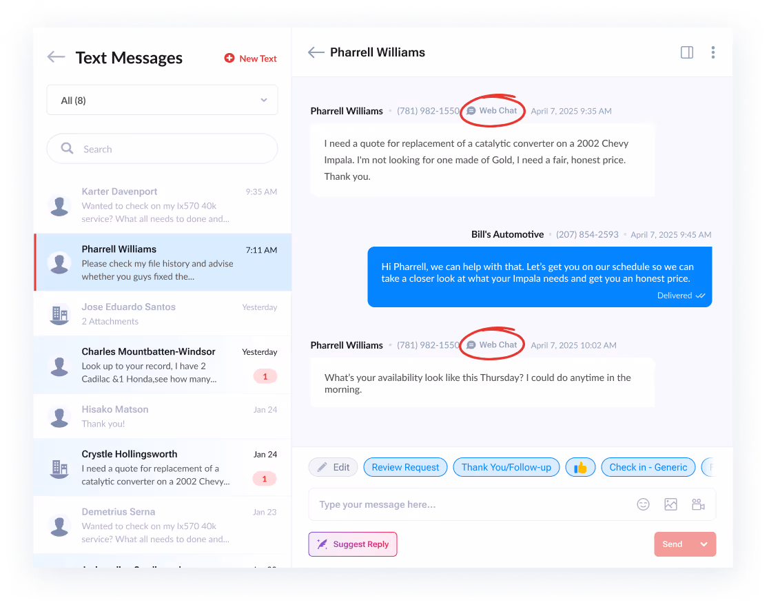 Steer omnichannel inbox