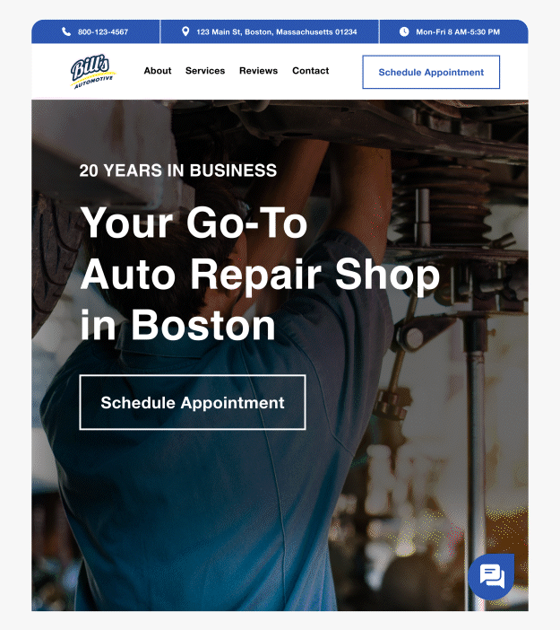 Call features for auto shops
