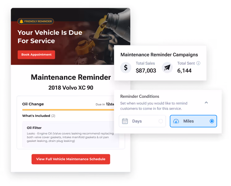 Maintenance reminders Steer