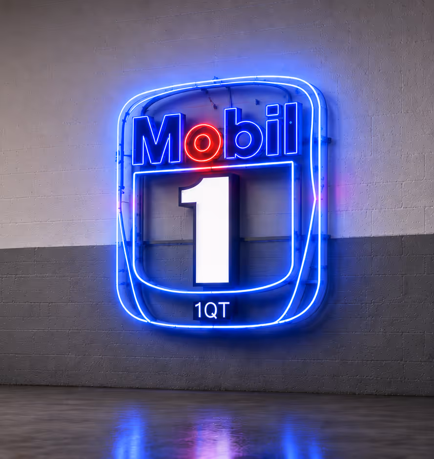 Mobil 1 Neon Sign