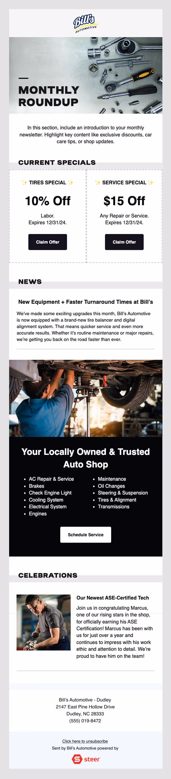 Auto shop reviews