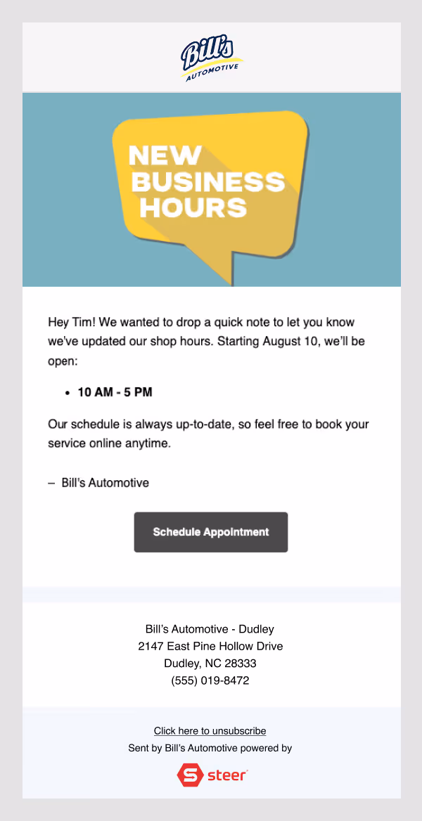 Auto shop reviews