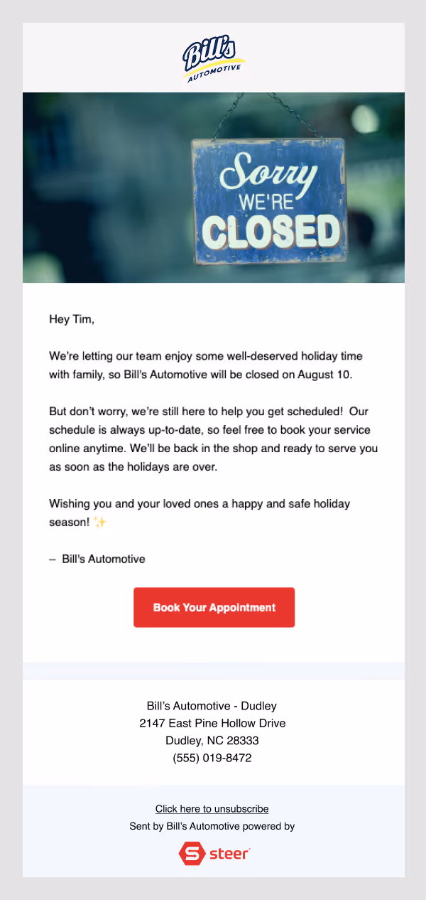 Auto shop reviews