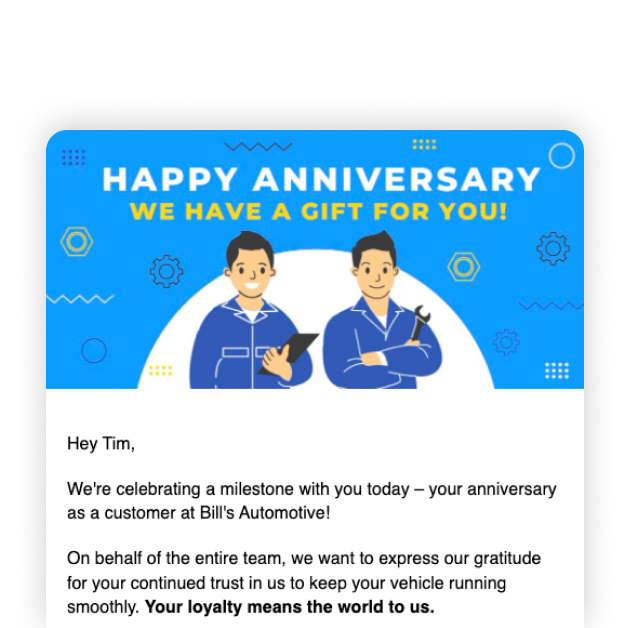 Customer Anniversary