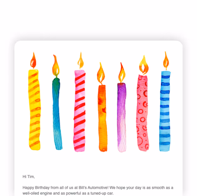 Happy Birthday - Candles