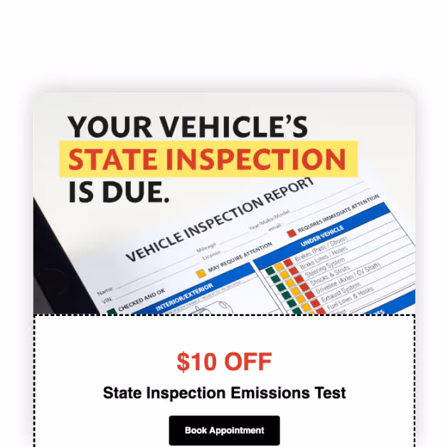State Inspection Reminder