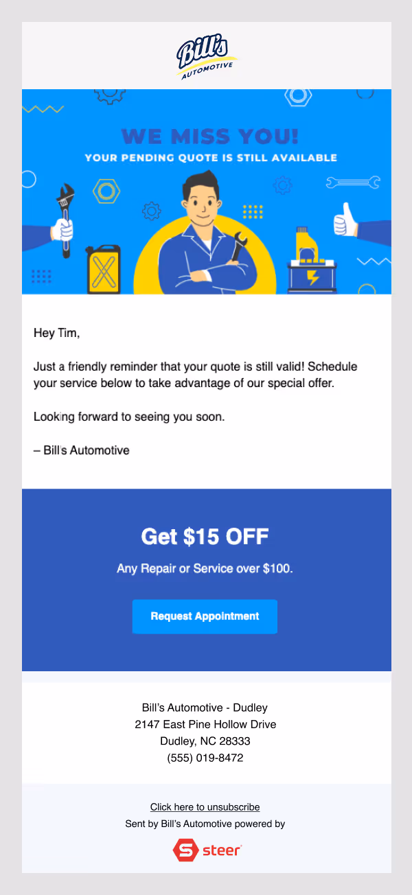 Auto shop reviews