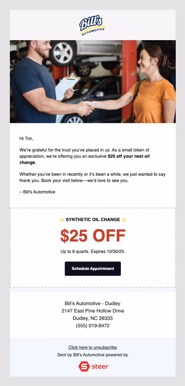 Auto shop reviews