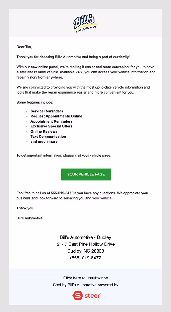 Auto shop reviews