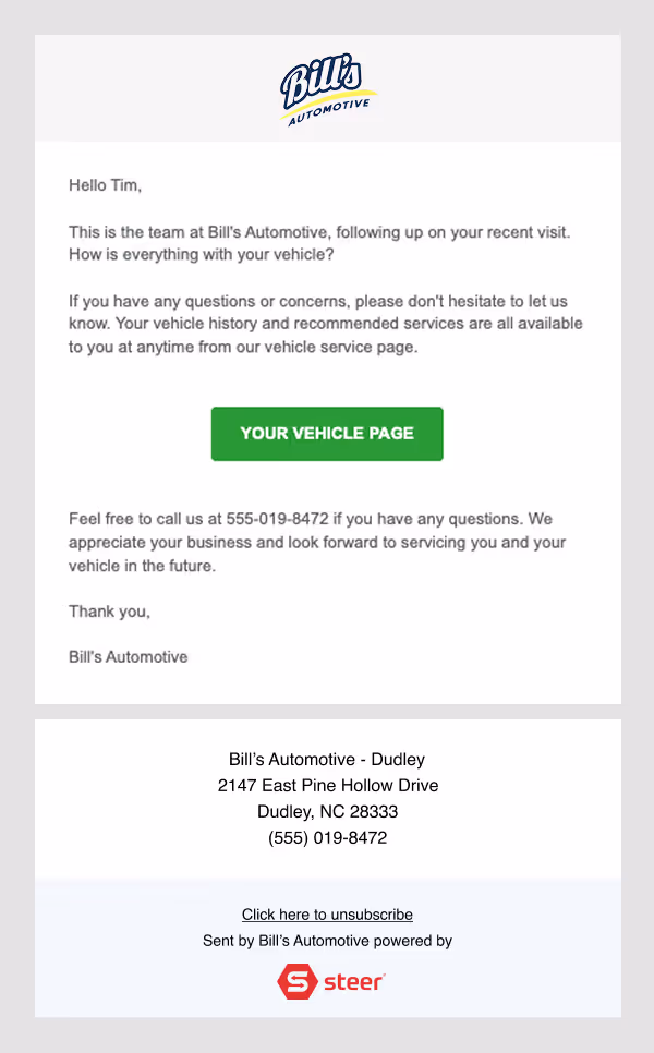 Auto shop reviews