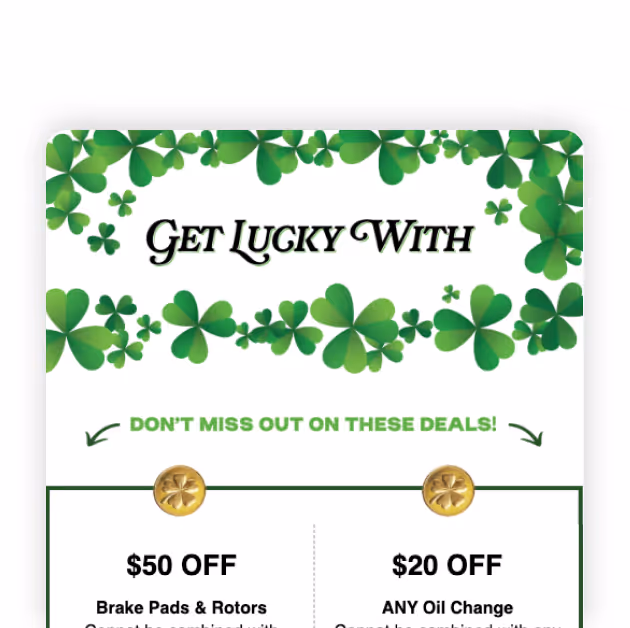 St. Patrick's Day Savings