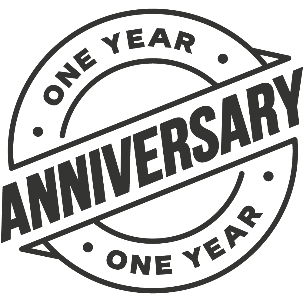 one year anniversary badge