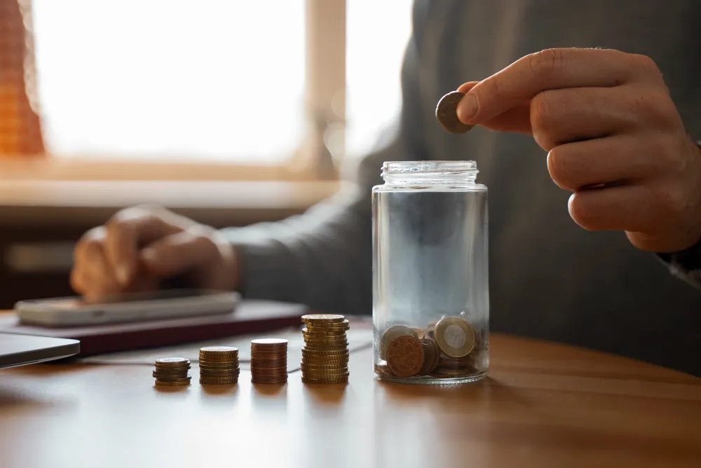 Business owner reviewing bank loan application documents with financial statements - expert business loan preparation services