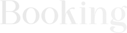 Text reading 'Booking' in a serif font with stylized letter 'B'.
