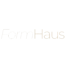 Text logo displaying the word 'FormHaus' with 'Form' in italic and 'Haus' in a regular font, on a black background.