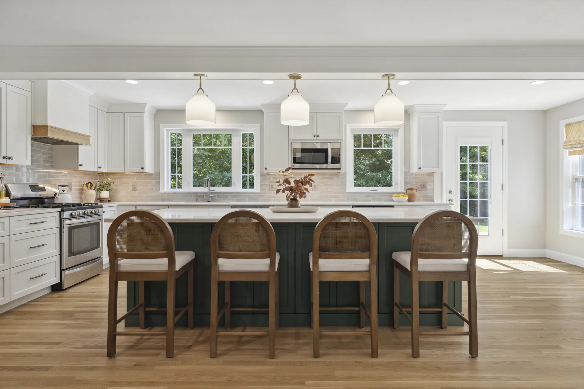 Kitchen addition in Nashua, NH — natural light from the new single-story addition
