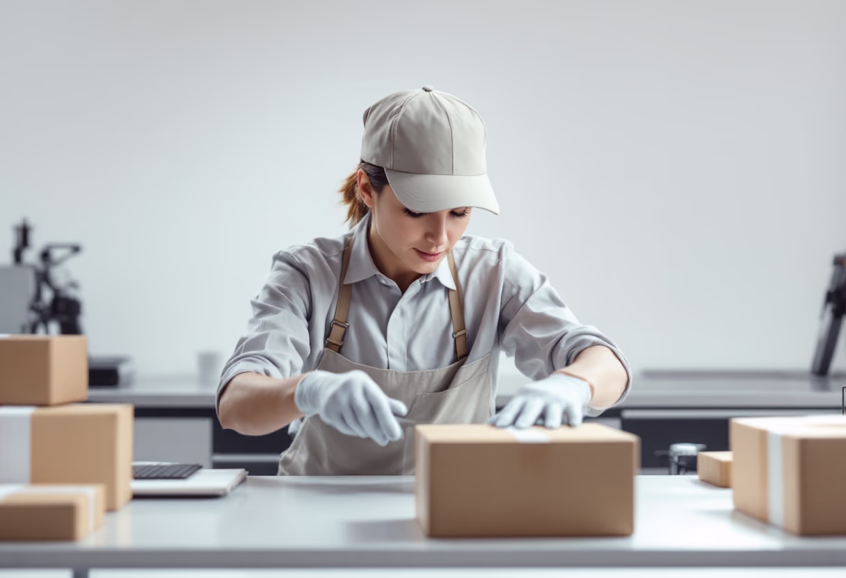 image of parcels being checked at a dispatch station