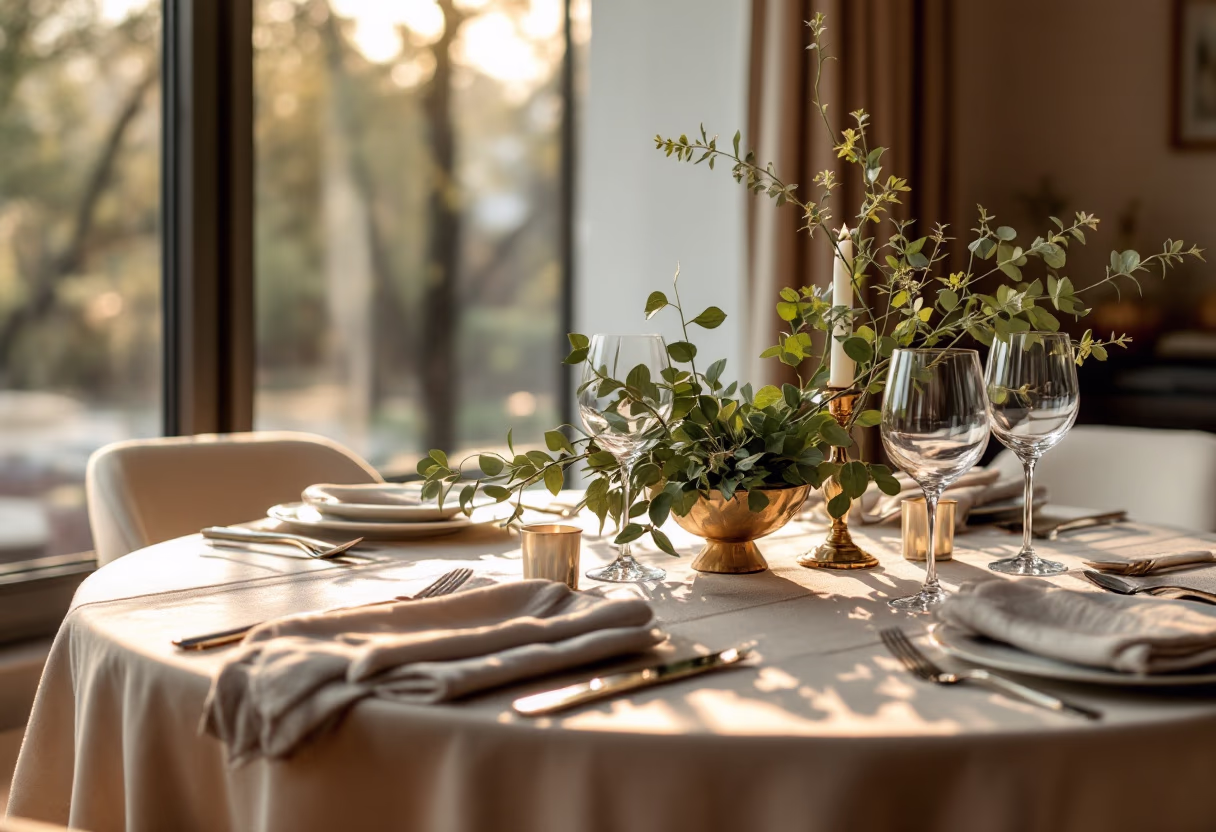 image of wine and dine setup