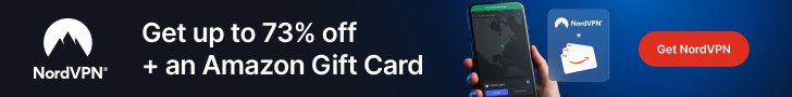 73% off NORD VPN promo with amazon gift card