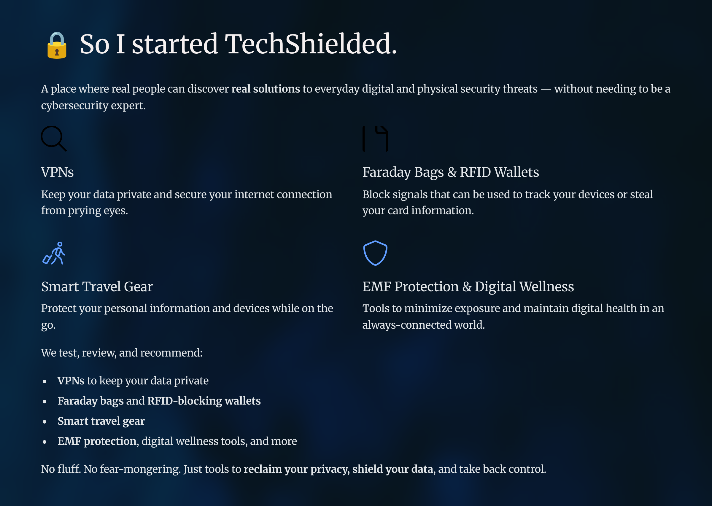 About techshielded how we started