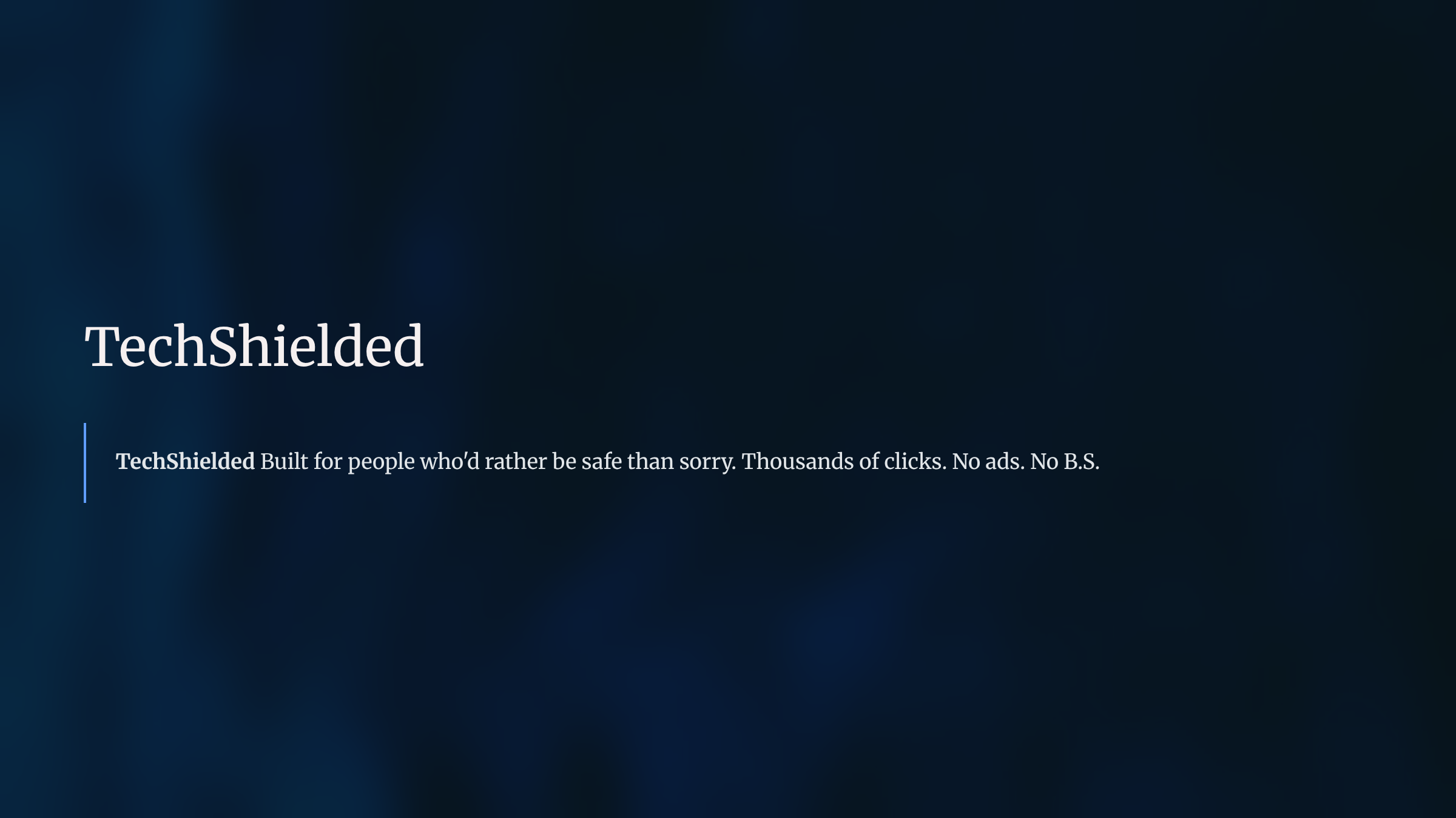 Why techshielded description