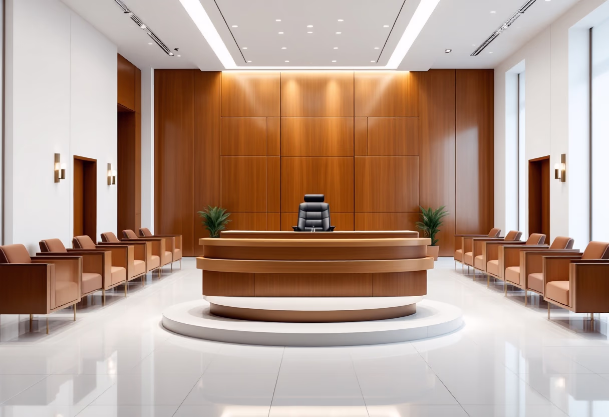 image of courtroom setting (for a legal tech)