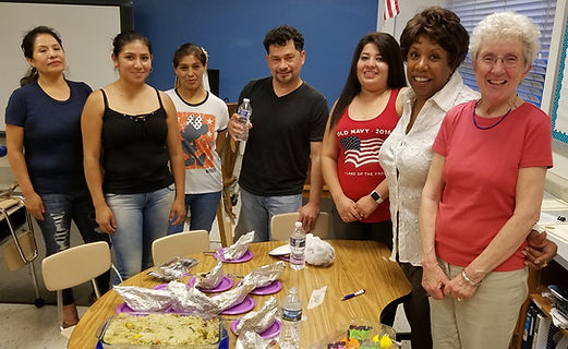 Nancy with her LOP class in 2018