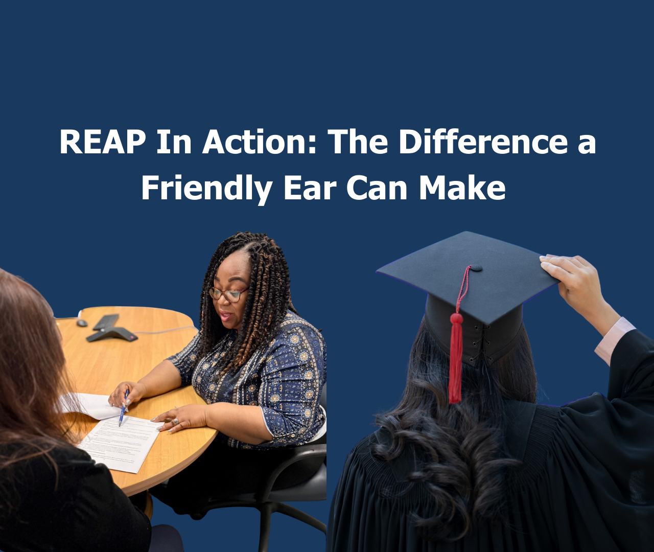 Image of REAP director and graduate