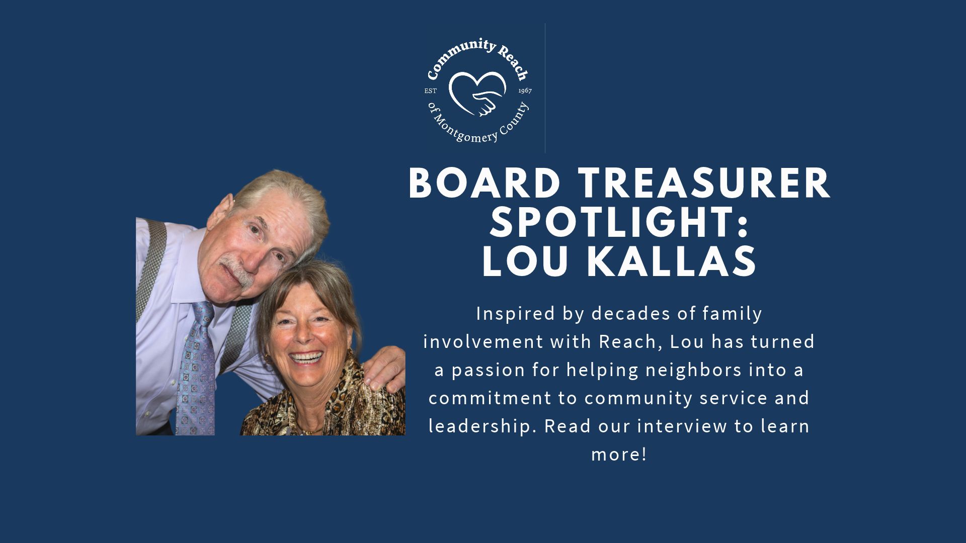 A picture of Lou Kallas and his wife 