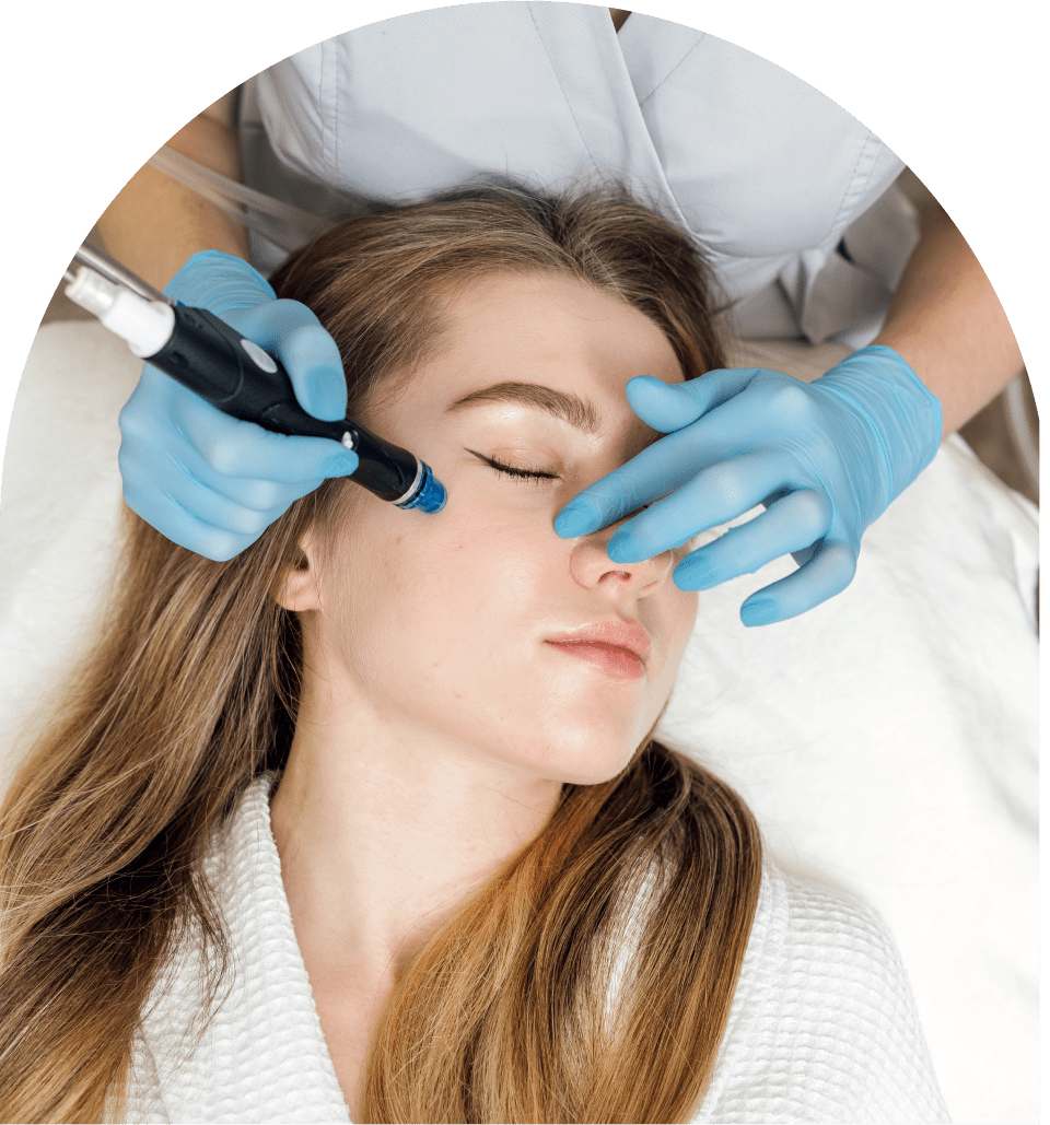 Woman receiving HydraFacial