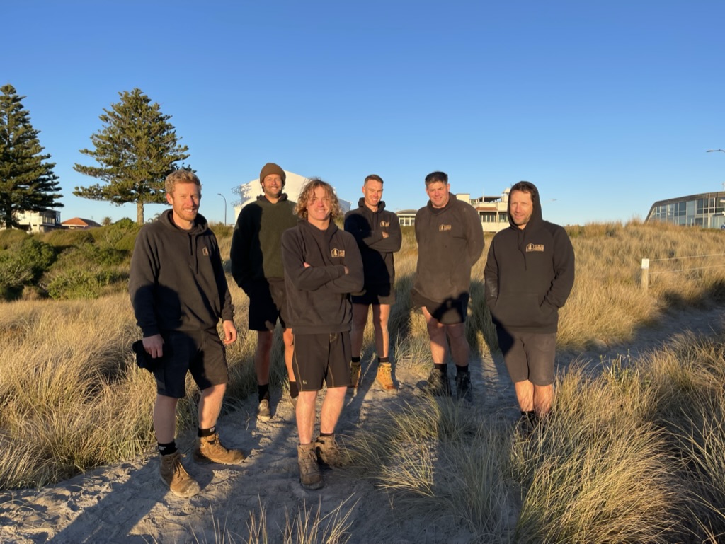 The Mr Jones Landscaping and Pools team group photo in Tauranga