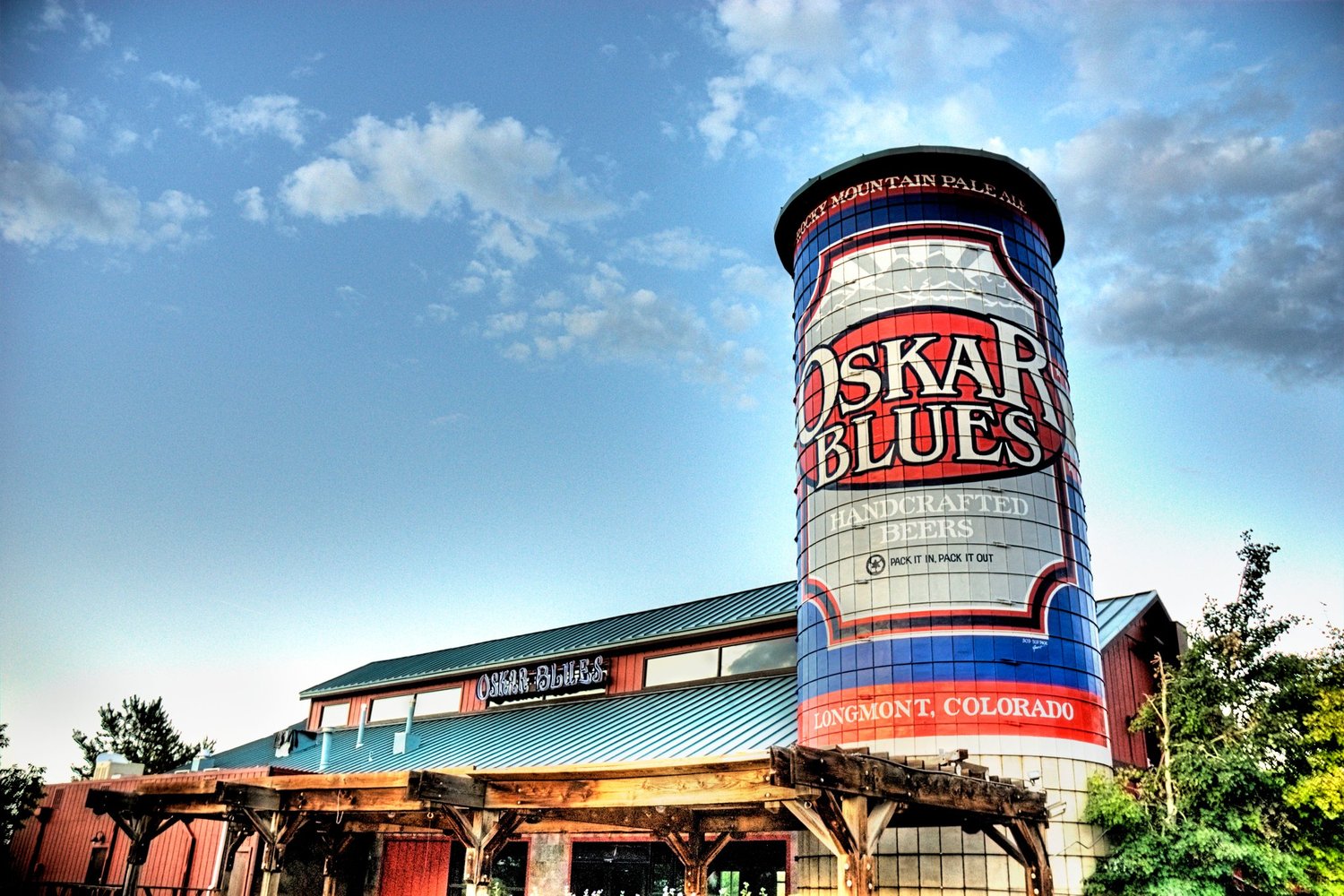 Exterior of Oskar Blues Restaurant