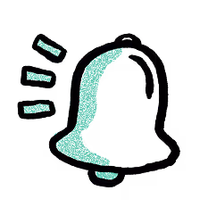 Illustrated icon of a bell