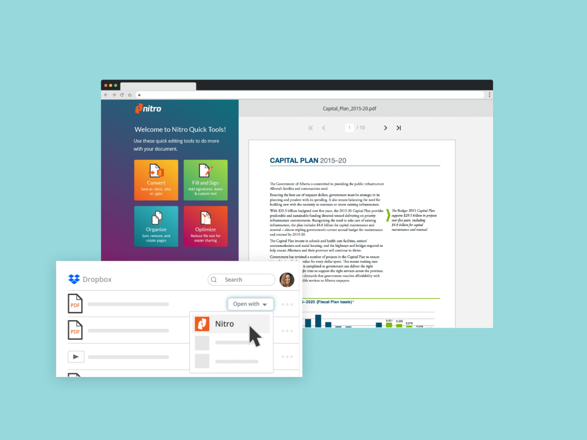 Dropbox and Nitro cover image