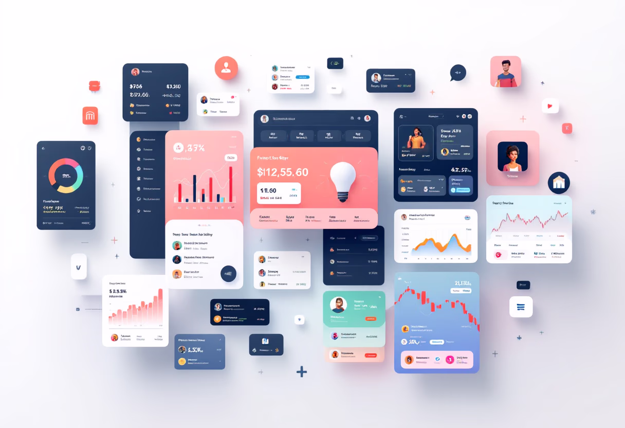 [interface] image of financial platform interface (for a fintech company) filling the entire background