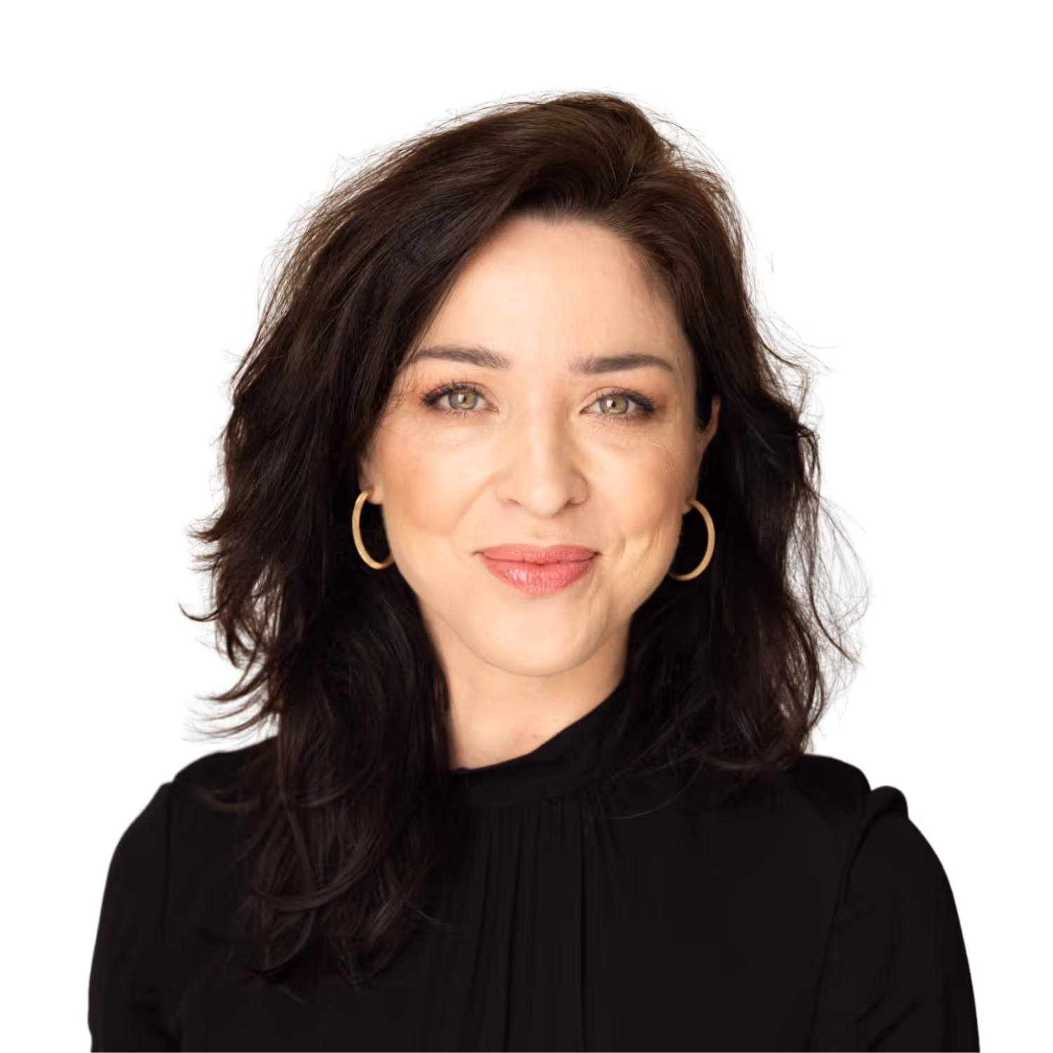 Smiling woman.