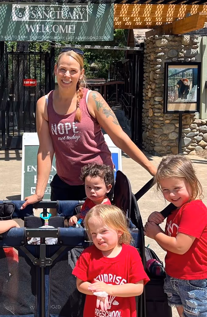 Nicole with children