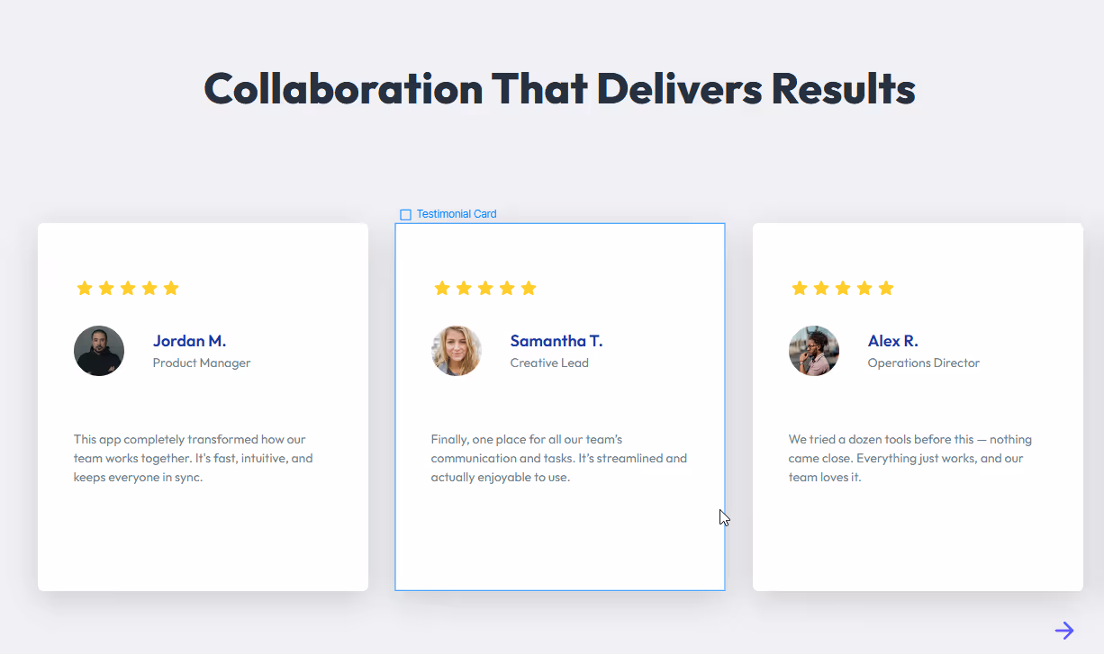 testimonials of team app