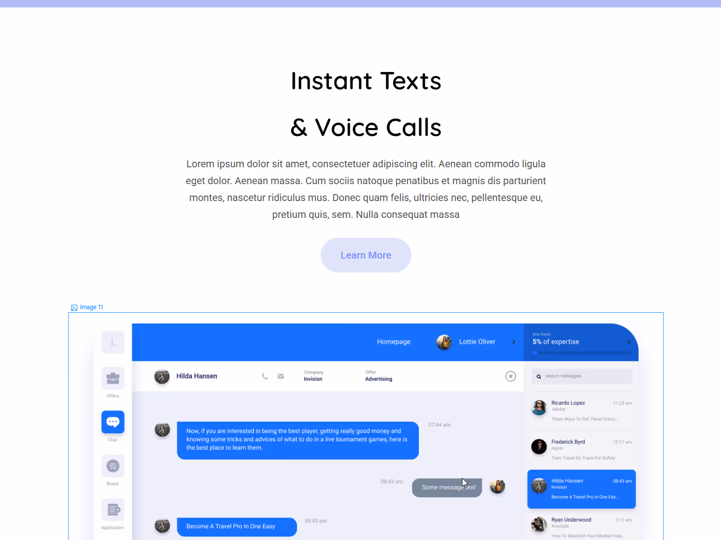 explanation of services of chat app