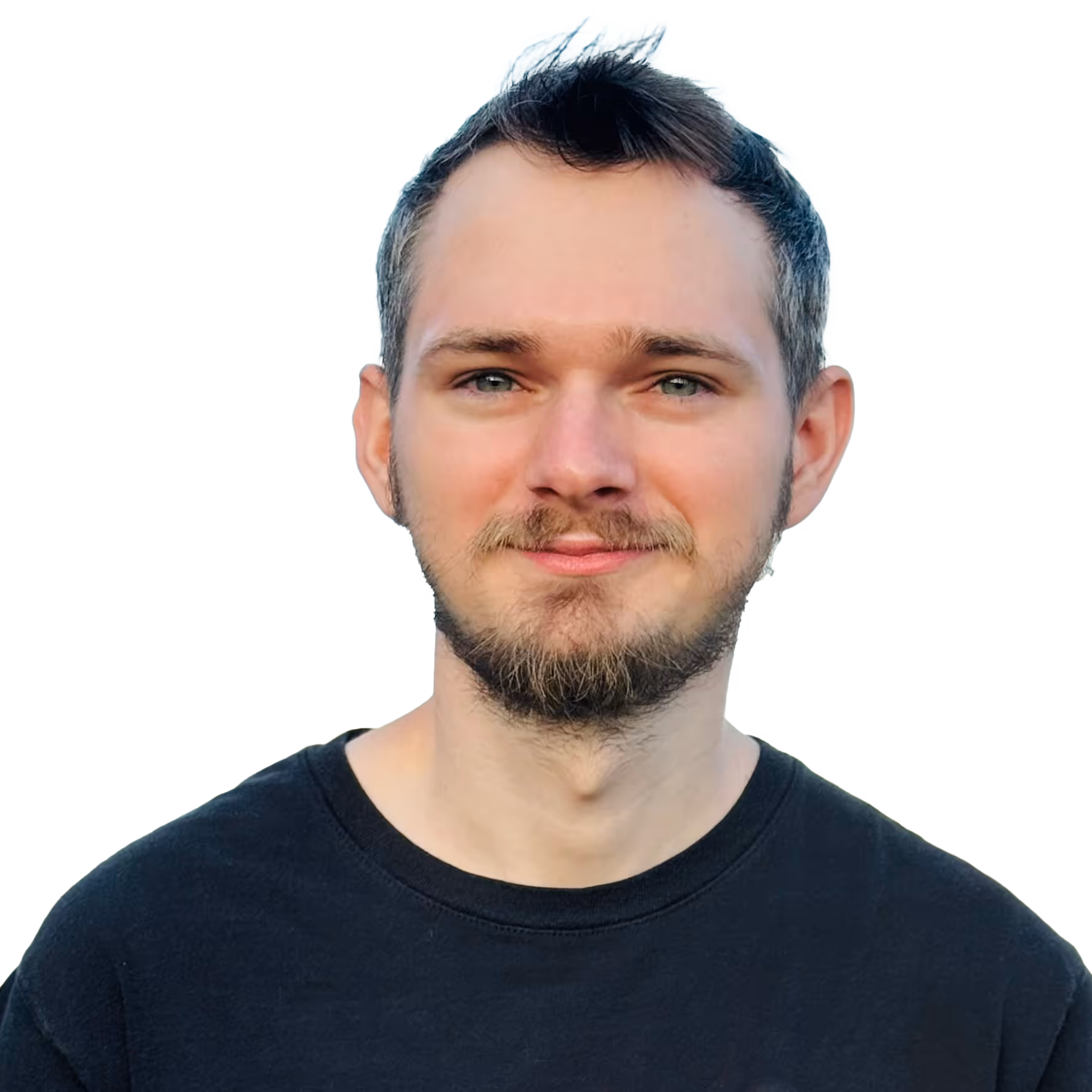 The owner of the site, Chase in a black tee shirt.