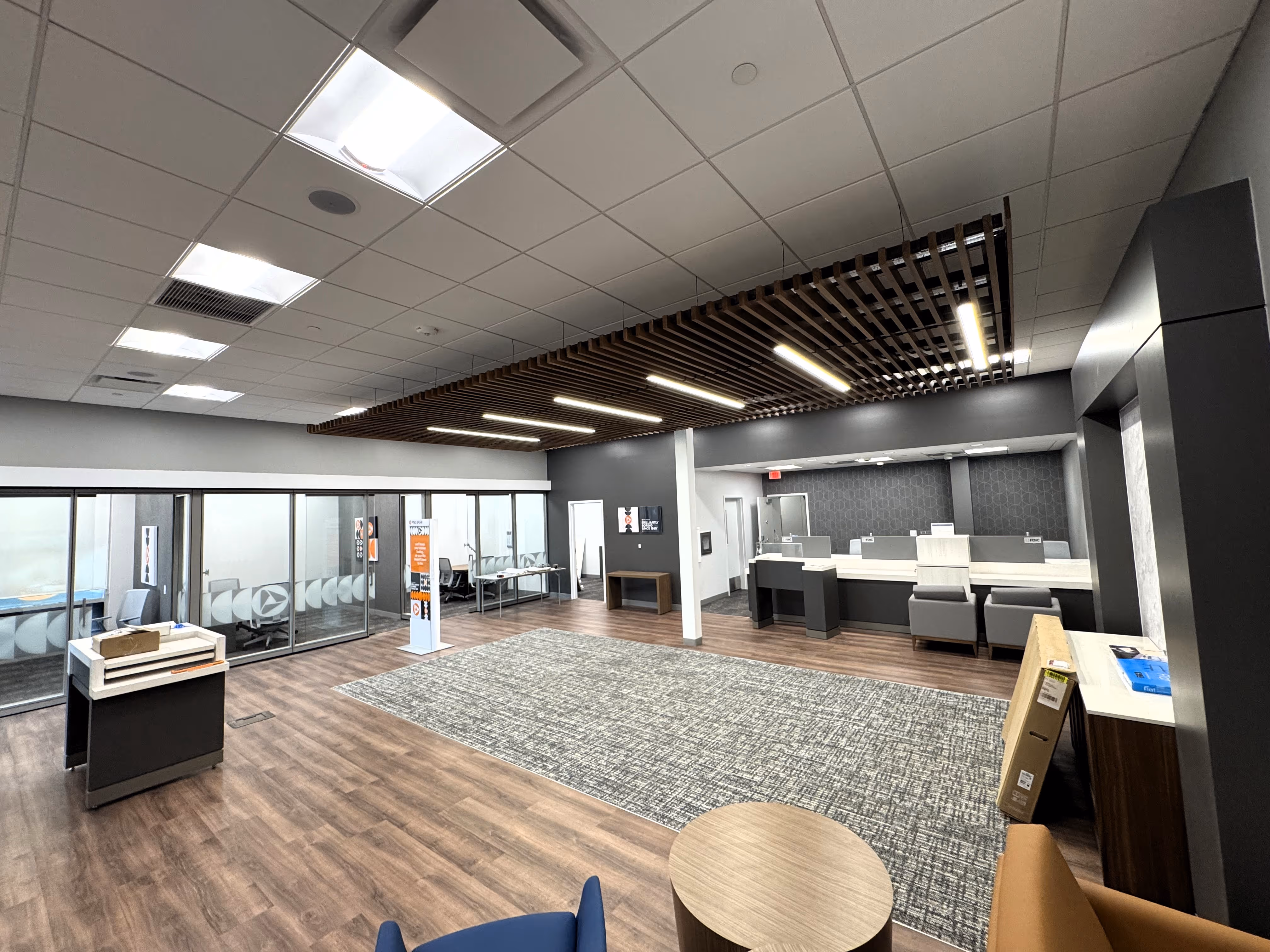 Jobsite photo post flooring installation in Houston.